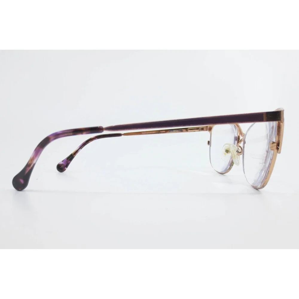 Trina Turk Danai Eggplant Gold Cat Eye Eyeglass Frames 53-16-135 EGGP Purple